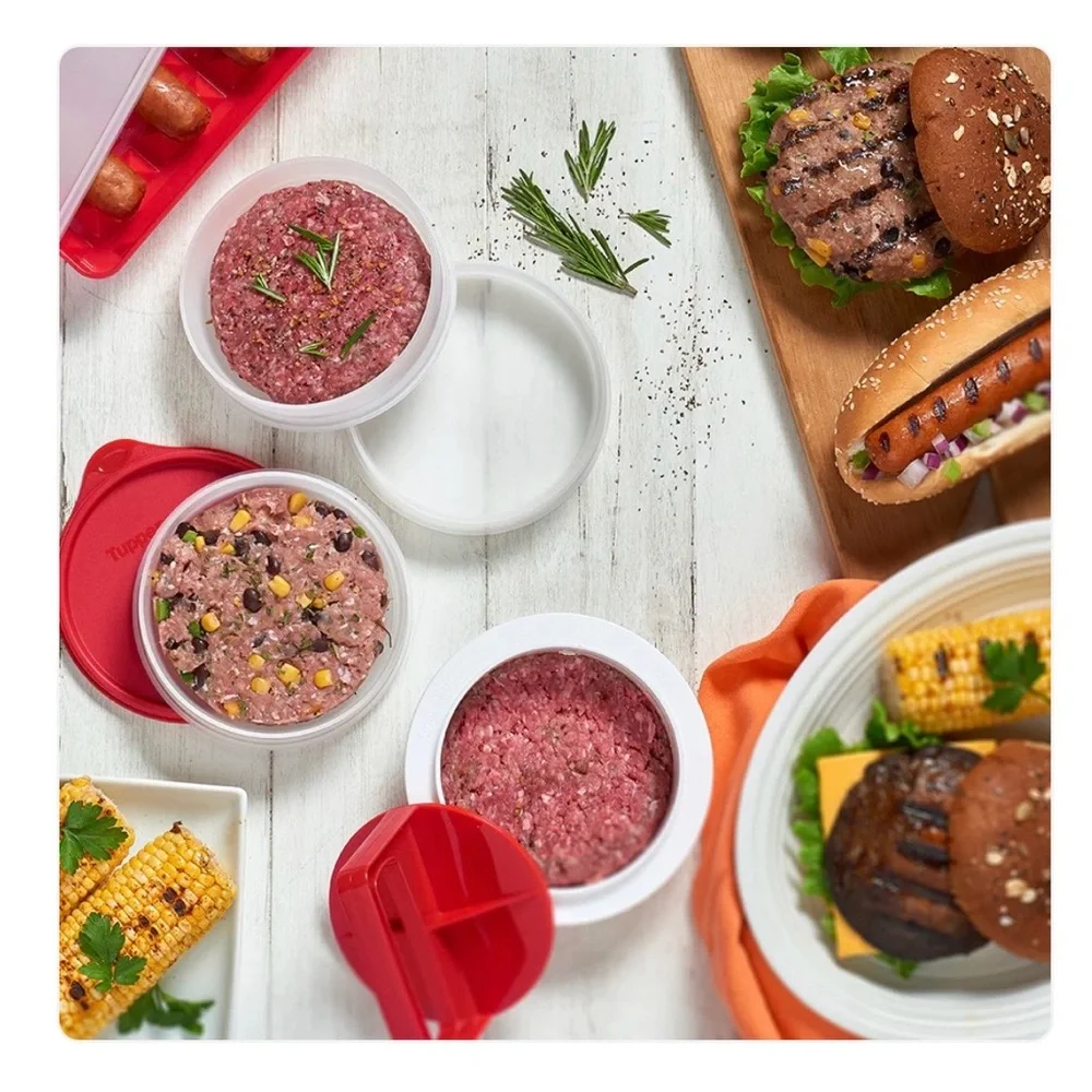 NEW (NIP) Tupperware Hamburger Press and Keepers Set (LAST one)